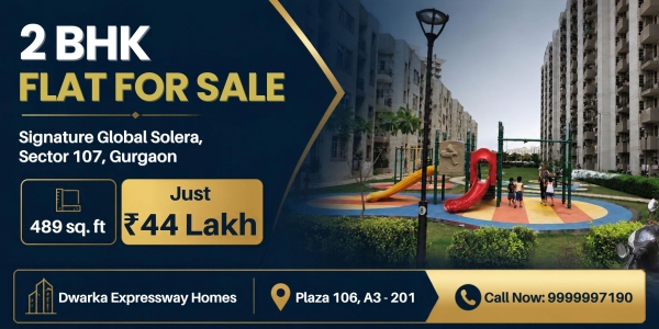 2 bhk flat for sale in Signature Global Solera Sector 107, Just 45 lakh 